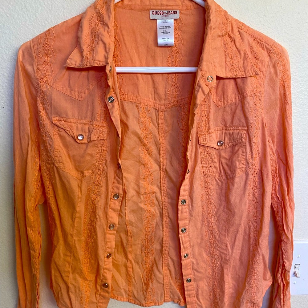 Guess Button Down